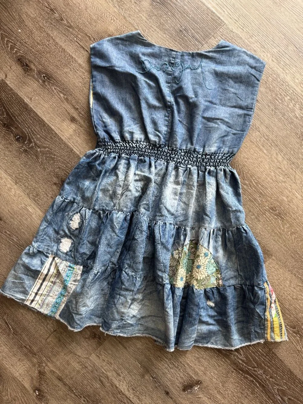 Desigual Embroidered Patchwork Babydoll Mini Dress | EU 38 - Picture 2 of 12